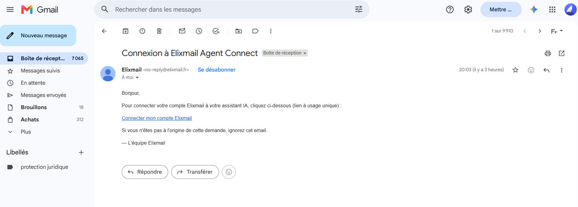 Elixmail email — Connect my Elixmail account link